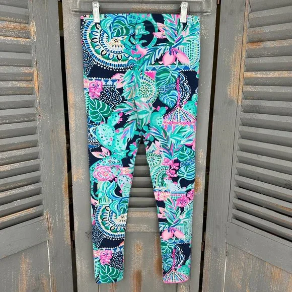 Lilly Pulitzer Girl's Maia Leggings Lookin Sharp NWOT Sz L (8-10) - Picture 5 of 13